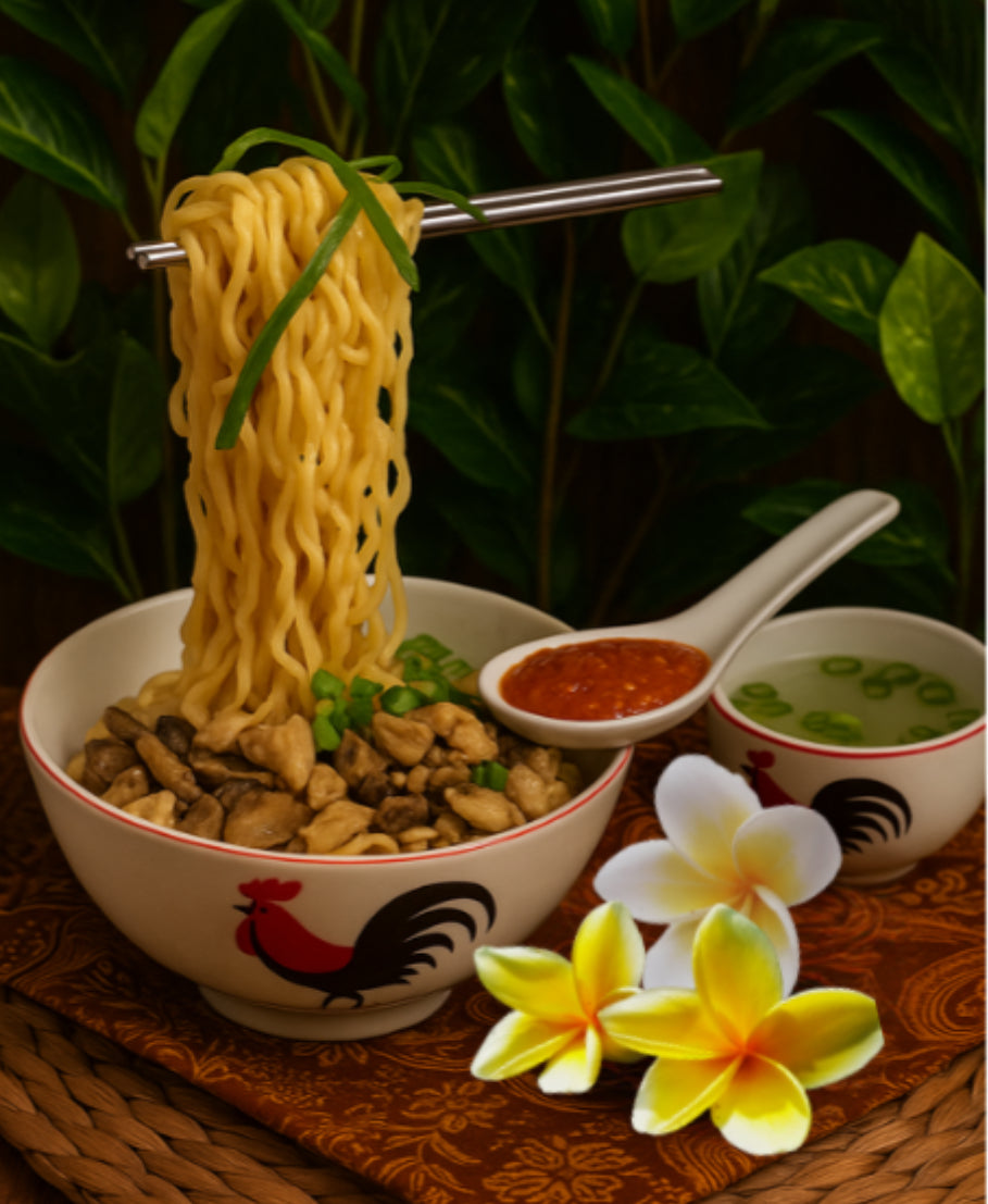 Mie Ayam Jamur Legenda (LEGENDARY CHICKEN & MUSHROOM NOODLES)